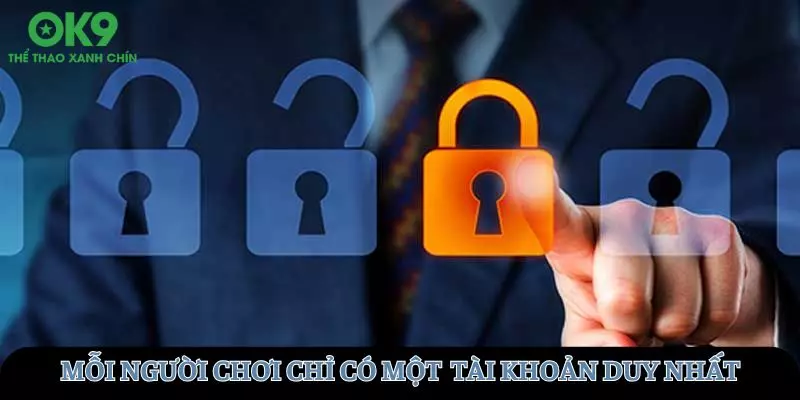 Mỗi người chơi chỉ có một tài khoản duy nhất